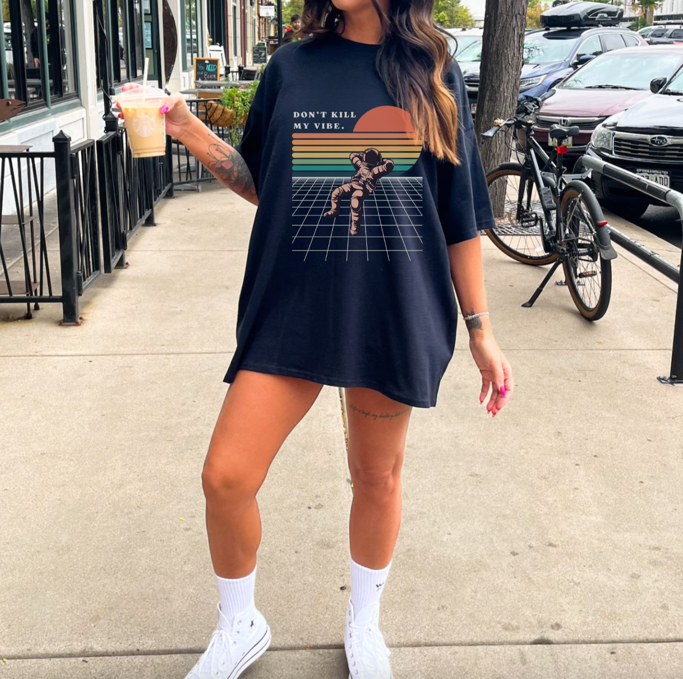 Don’t Kill My Vibe Retro Astronaut T-Shirt