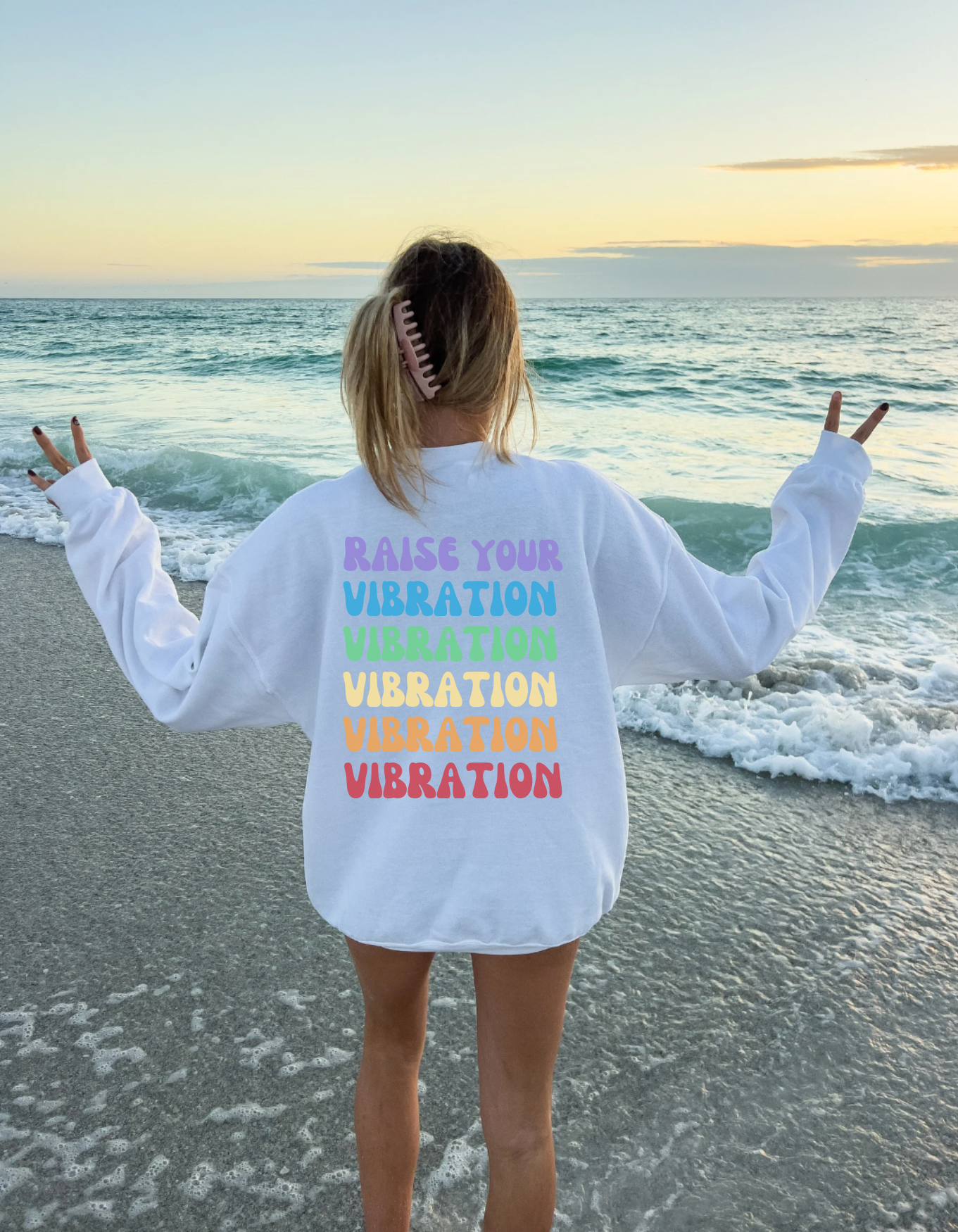 Raise Your Vibration Retro Crewneck