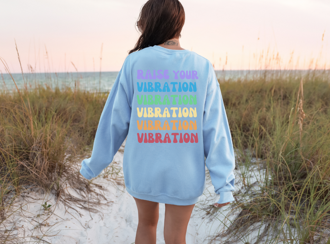 Raise Your Vibration Retro Crewneck