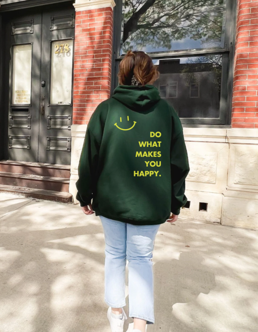 Do What Makes You Happy Smiley Face Hoodie