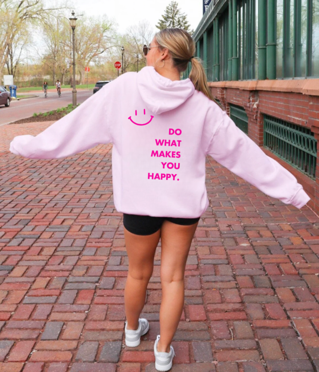 Do What Makes You Happy Smiley Face Hoodie