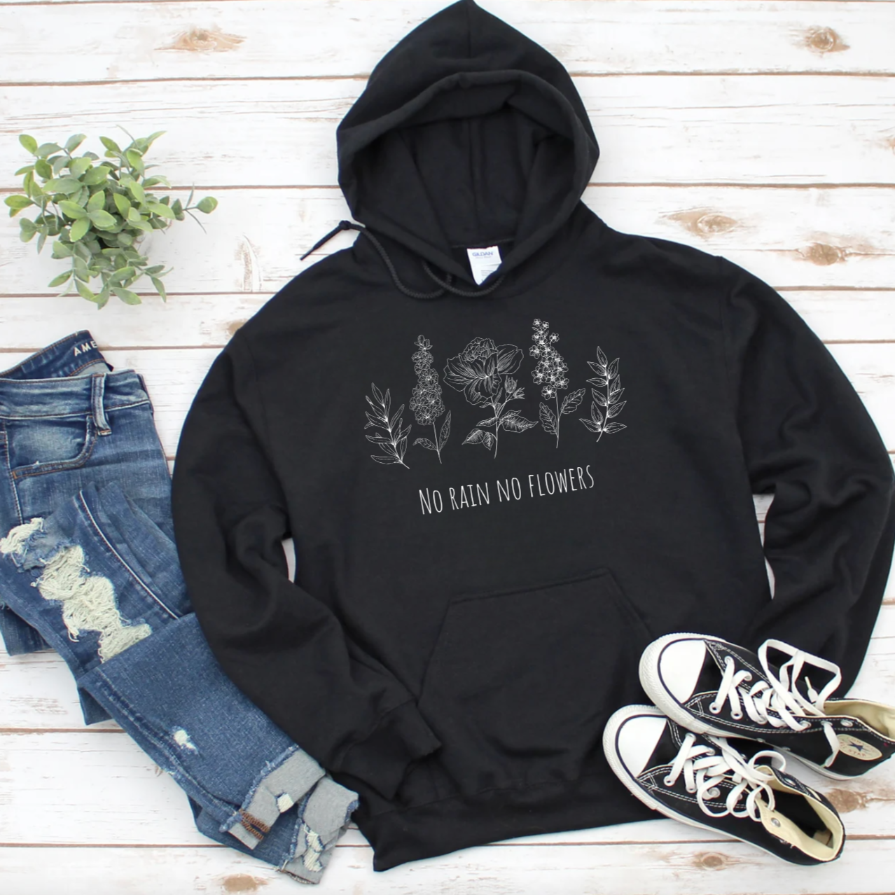 No Rain No Flowers Hoodie