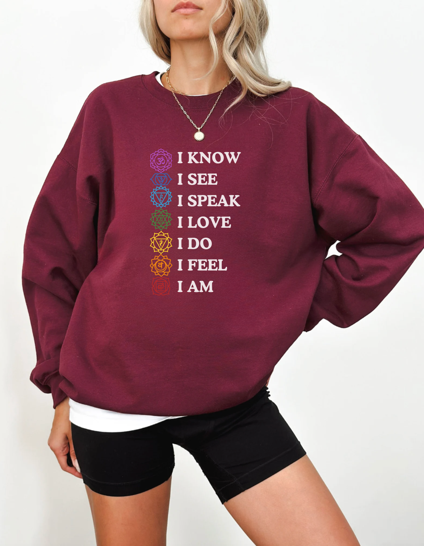 Chakra Affirmations Crewneck