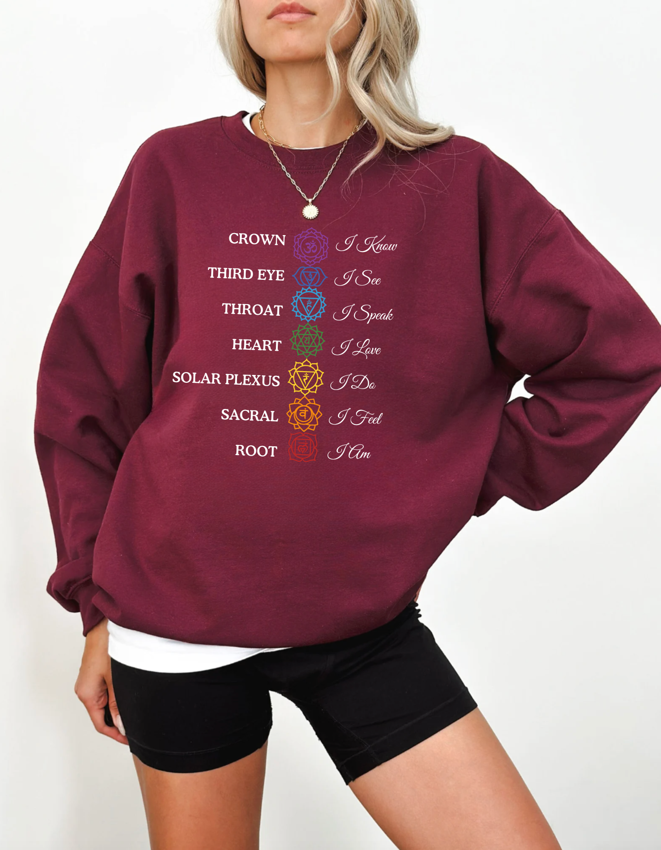 Chakra Affirmations Crewneck