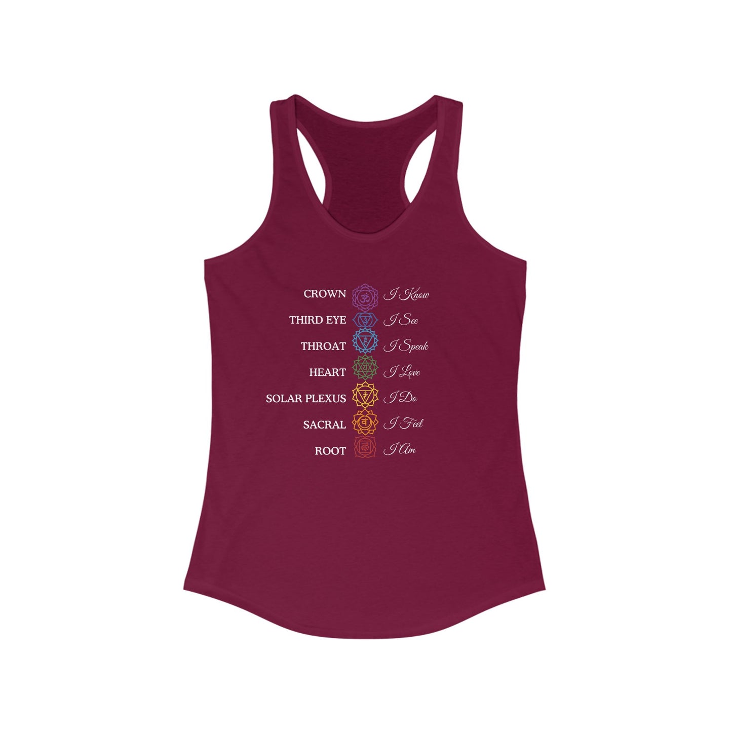 Chakra Affirmations Tank Top