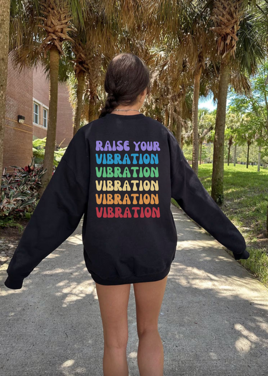 Raise Your Vibration Retro Crewneck