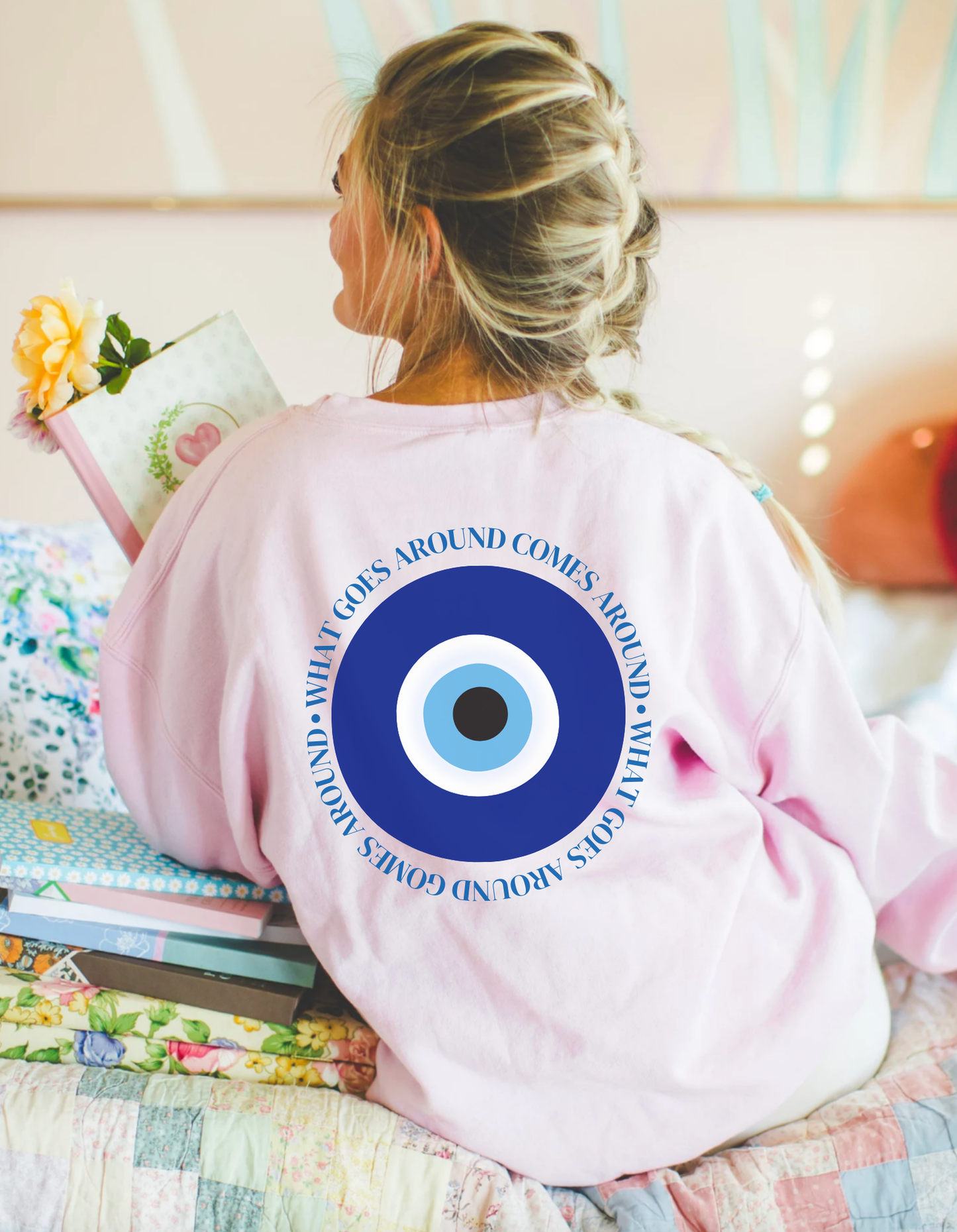 What Goes Around Evil Eye Crewneck