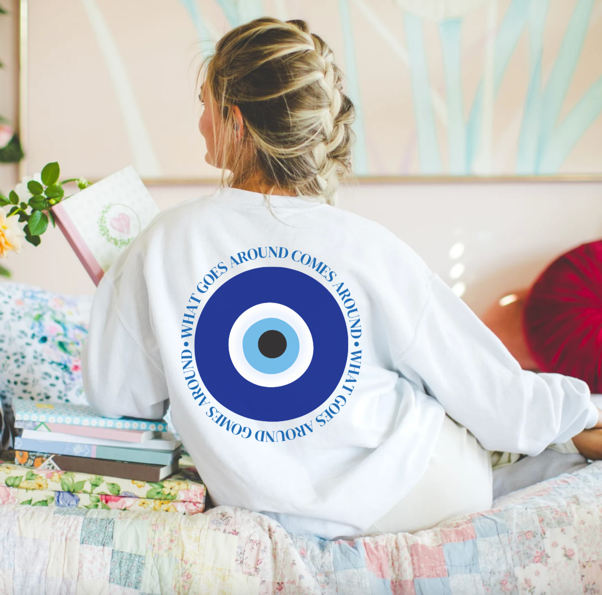 What Goes Around Evil Eye Crewneck