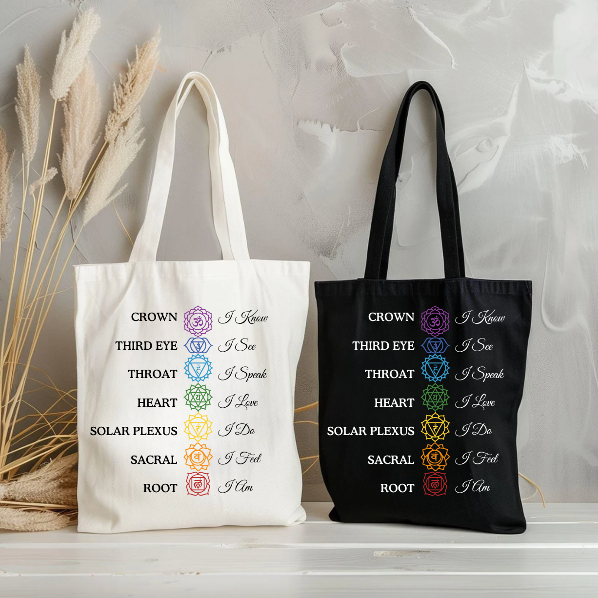 Chakra Affirmations Tote Bag