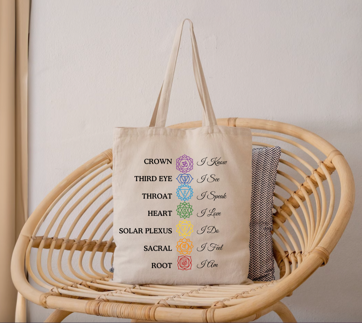 Chakra Affirmations Tote Bag