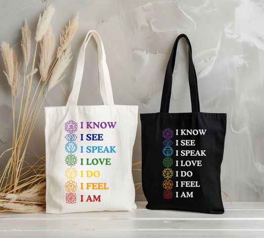 Chakra Affirmations Tote Bag