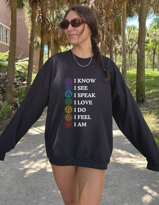 Chakra Affirmations Crewneck