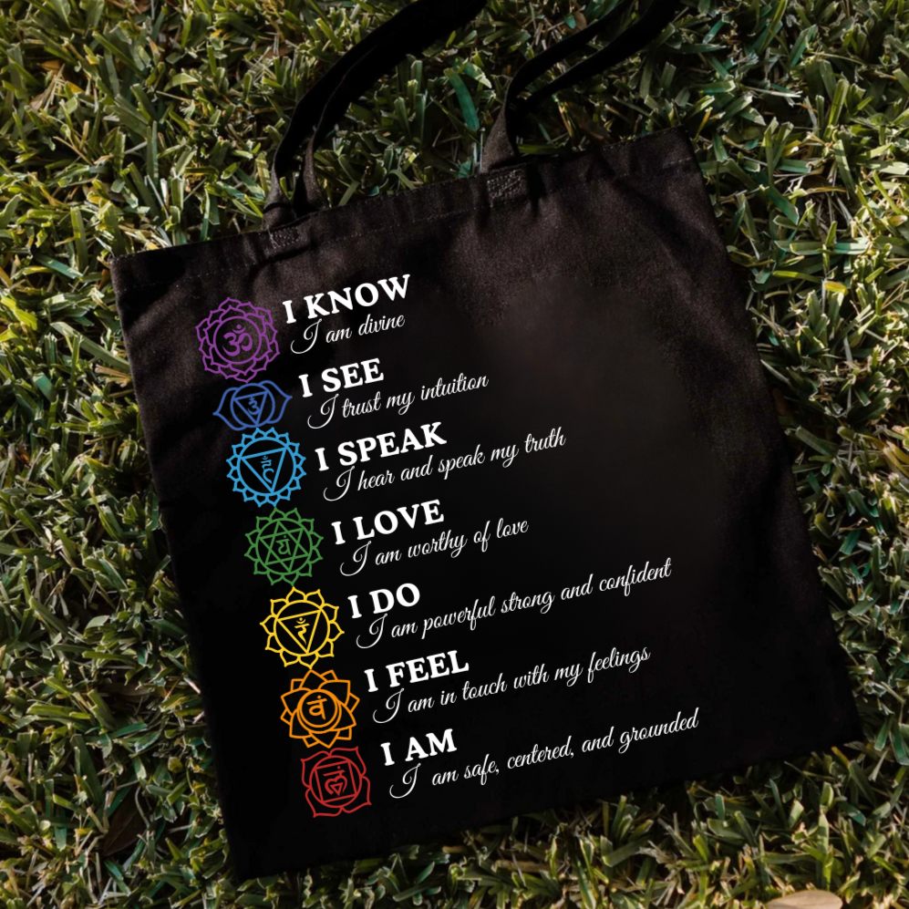 Chakra Affirmations Tote Bag