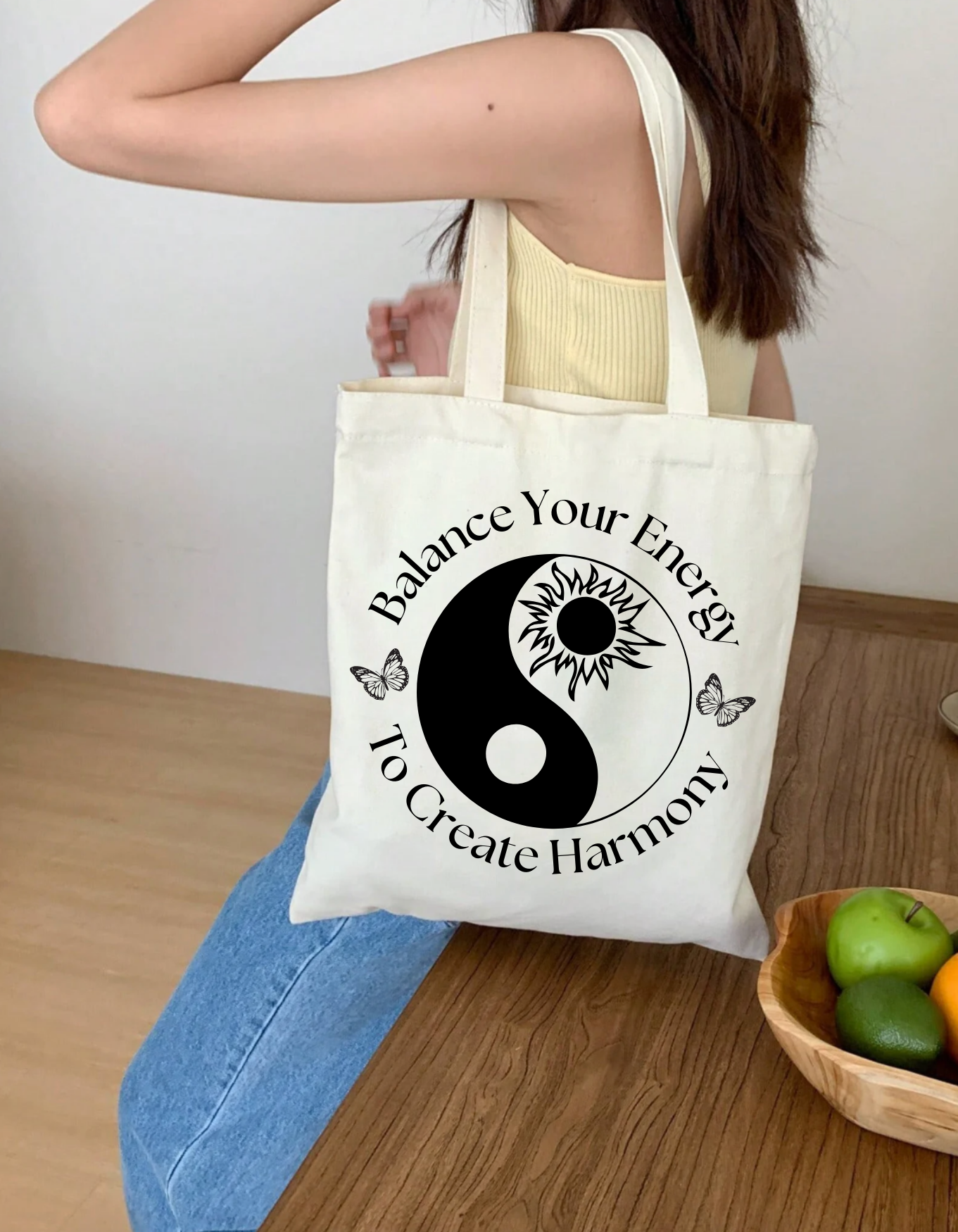 Balance Your Energy | Yin & Yang Tote Bag