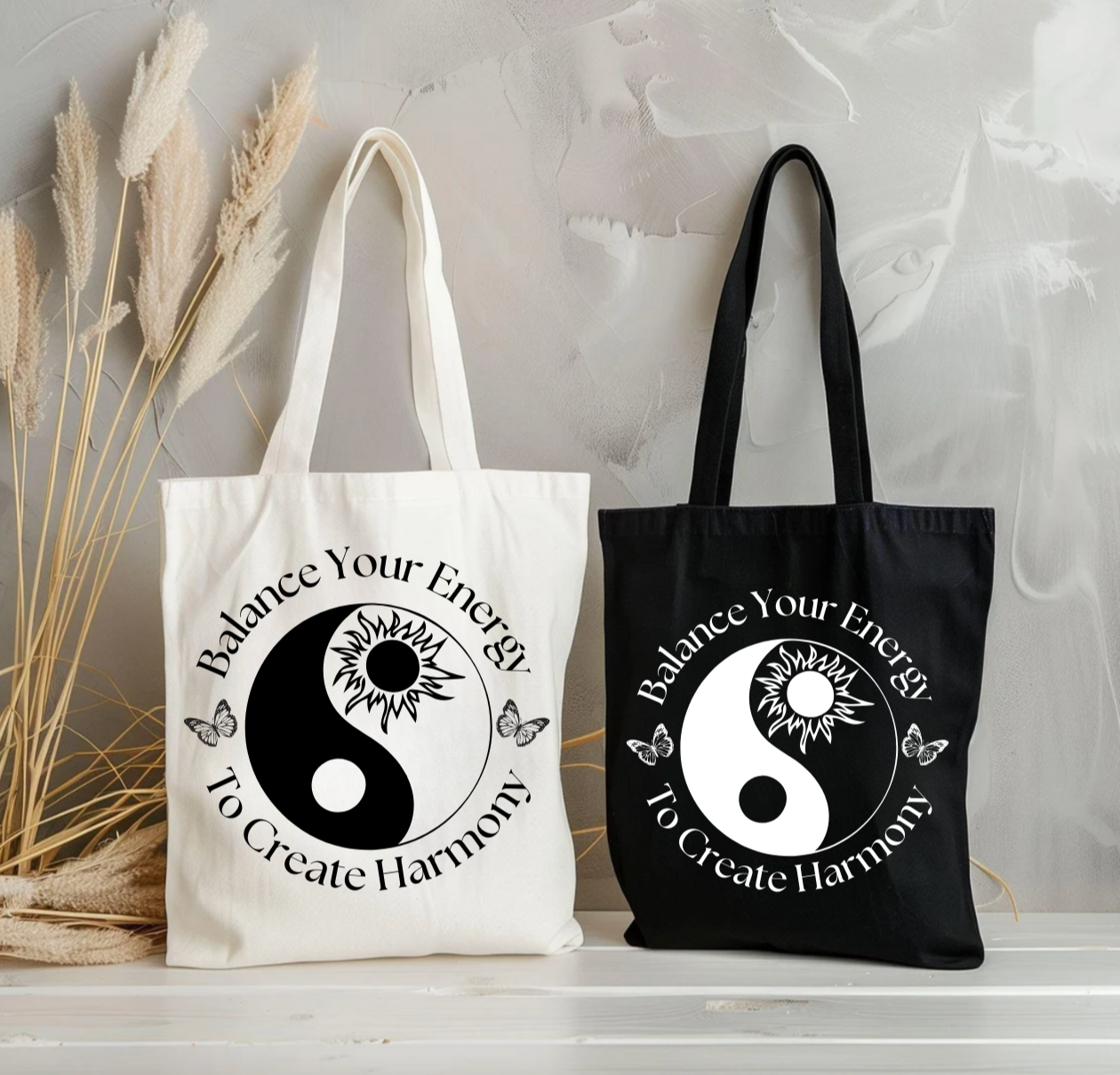 Balance Your Energy | Yin & Yang Tote Bag